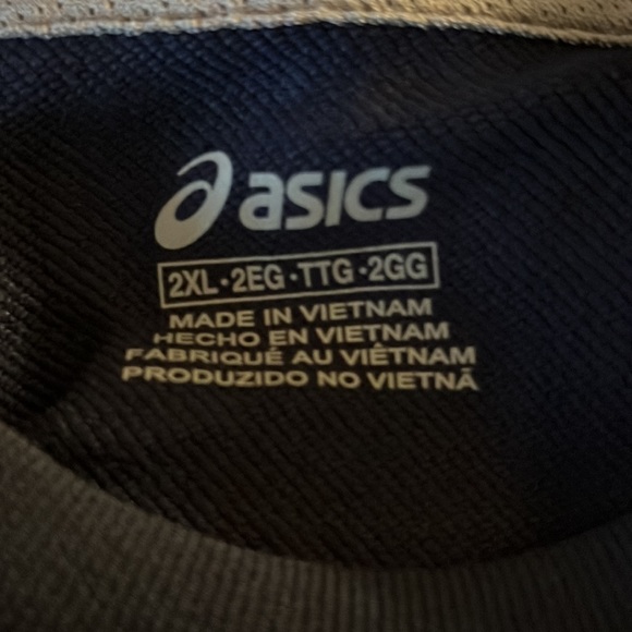 ASICS Women French Terry Sweatshirt.  Size ? Navy NWT - Picture 8 of 8